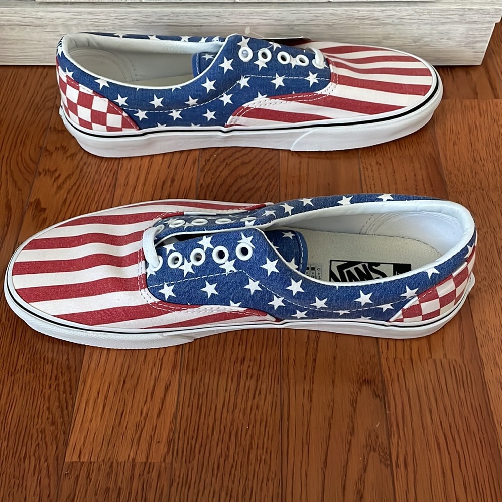 VANS Era (Van Doren) Stars and Stripes/Checkered Men's Shoes - Picture 3 of 16